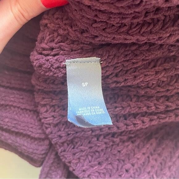 Aerie Burgundy Long Sleeve Turtle Neck Sweater Size Small - Picture 4 of 11